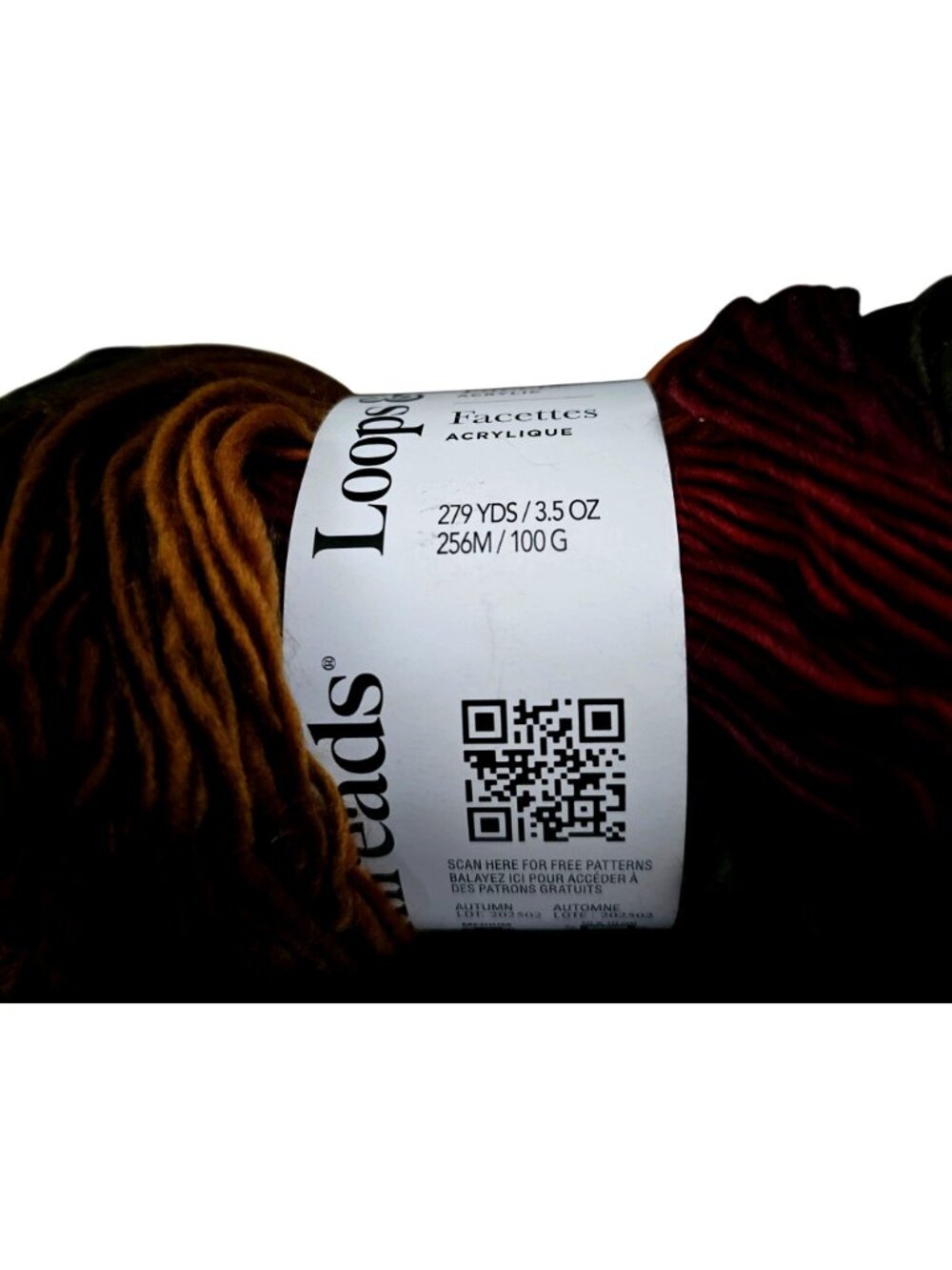 2 Skeins of Loops & Threads Facets Autumn Multicolor 100% Acrylic Yarn Medium 4 - Picture 2 of 4